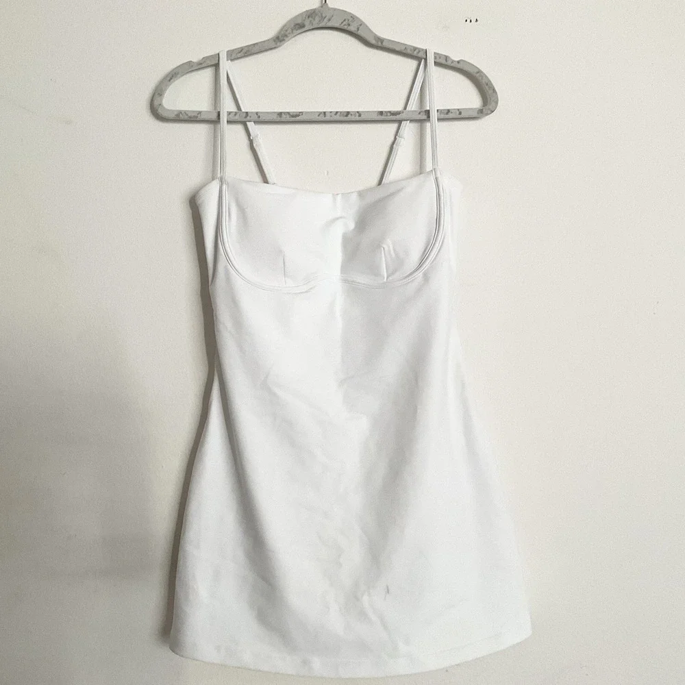 Alo Yoga Airbrush Streamlined Dress White/White M